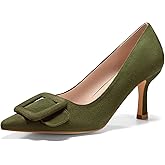 Coutgo Women's Closed Pointed Toe Pumps Stiletto High Heels Wedding Party Dress Shoes