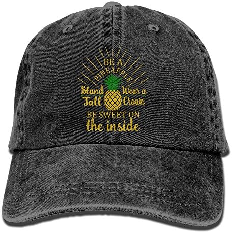 Be A Pineapple Stand Tall Wear Crown Be Sweet Inside3 Unisex Baseball Cap Cotton Denim Adjustable Golf Caps for Men Women