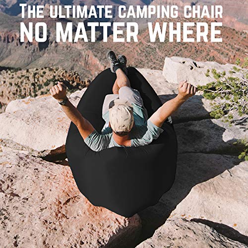 Chillbo SHWAGGINS 2.0 Best Inflatable Lounger Portable Hammock Air Sofa and Camping Chair Ideal Gift Inflatable Couch and Beach Chair Camping Accessories for Picnics & Festivals (Black) - Thumbnail 5
