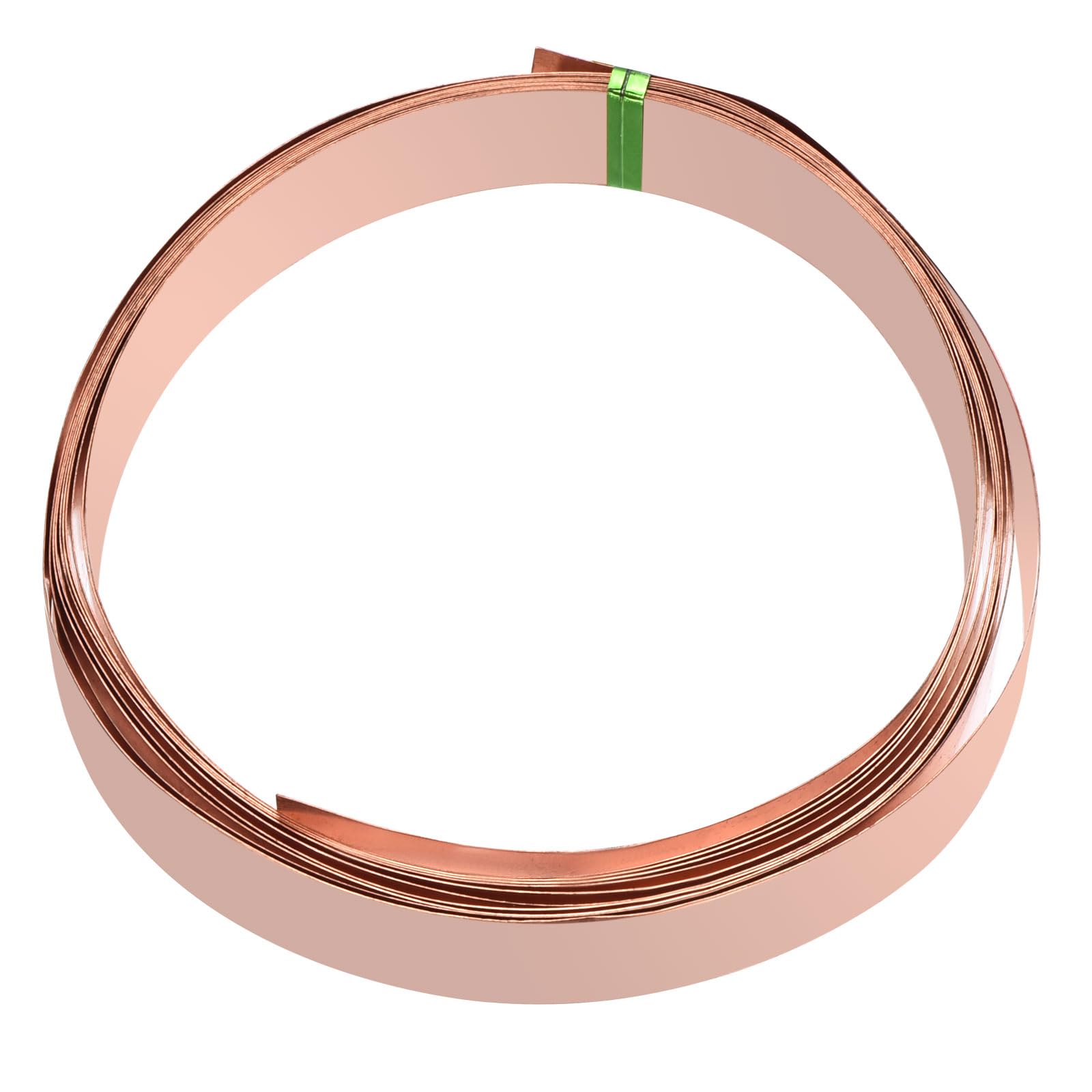 PATIKIL Flat Copper Wire, 2 Rolls 32Gauge/0.2x18mm 3m/9.84ft Bendable Flat Craft Wire for Jewelry DIY Making Earring Beading Garden Plants, Copper
