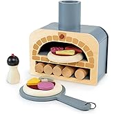Tender Leaf Toys - Make Me a Pizza! - Pizza Toy Oven, 18 Piece Wooden Play Food Set - Develops Social, Creative and Imaginative Skills, Gender-Neutral for Boys and Girls - Age 3+