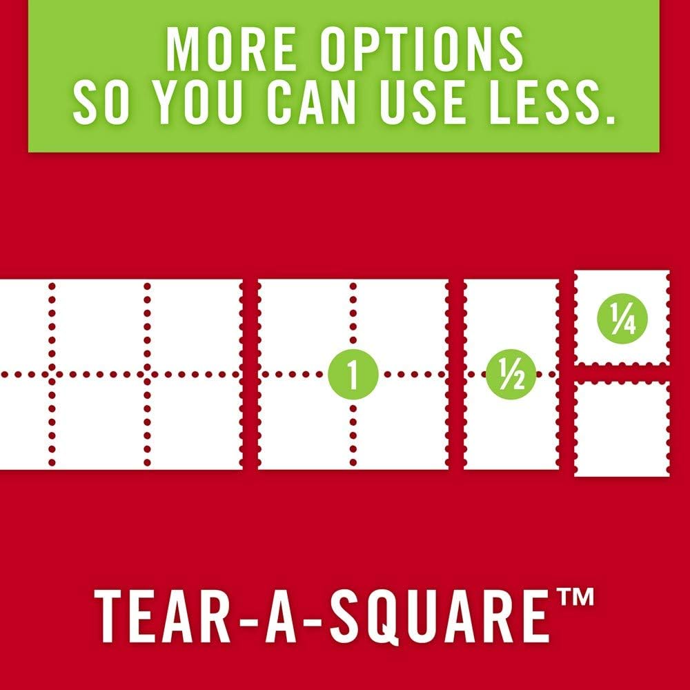 Brawny Tear-A-Square Paper Towels, 12 = 24 Regular Rolls, 3 Sheet Size Options, Quarter Size Sheets, 12 Count, 12 Count (Pack of 1): Health & Personal Care