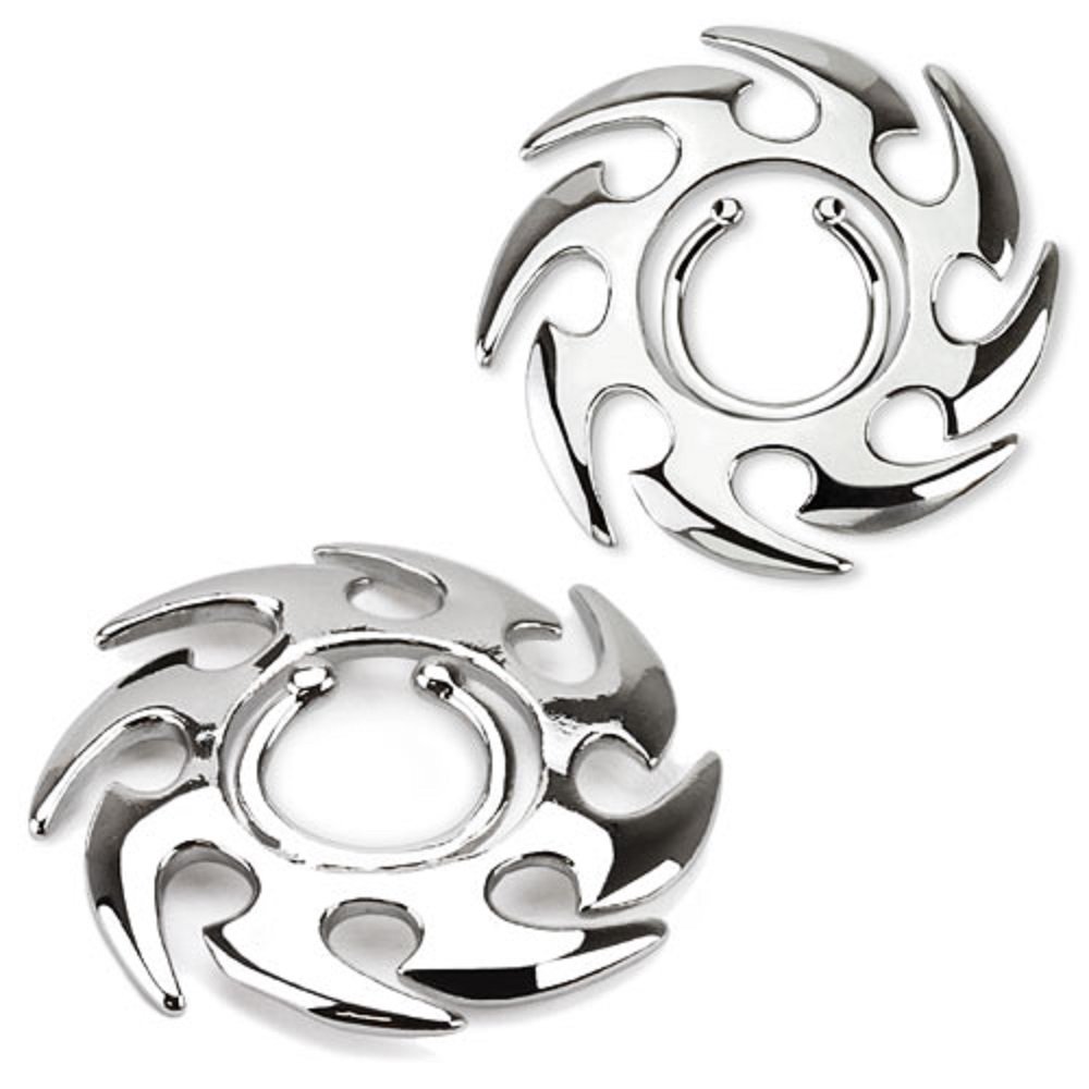 PiercedOff Pack of 2 Tribal Swirl Non-Piercing Clip On Nipple Shields