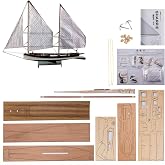 GAWEGM Wood Ship Model Building Kit - 1/24 Sharpie Sailing Boat | 1/24 Scale, Sharpie Boat