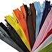 Upick Color 44pcs Nylon Coil Zippers Tailer Sewing Tools Craft 11 Colors Sewing Tools Craft Total Length 9 Inche (Zipper Size 8 inch) (Multi-Color)