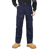 Titicaca Men's FR Cargo Pants Flame Resistant Pants Lightweight 7.5oz 100% Cotton Fire Retardant Elastic Waist Pants