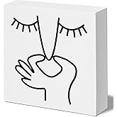 FUQWZ Funny Bathroom Decor, Minimalist Pinch Nose Wooden Box Sign, Funny House Decoration For Bathroom Toilet Washing Basin Shelf Table, Farmhouse Rustic Home Decor. (052)