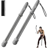 Adjustable Ropeless Battle Rope Trainer, Cordless Spring Fitness Rope for Home &amp; Gym, Heavy Duty Cordless Battle Rope with Storage Bag, Strength &amp; Conditioning (Gray)