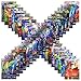 100Pcs Poke Cards TCG Style Card Holo EX Full Art 59 EX Cards 20 Mega EX Cards 20 GX Cards 1 Energy Card (80 EX Cards and 20 GX Cards)