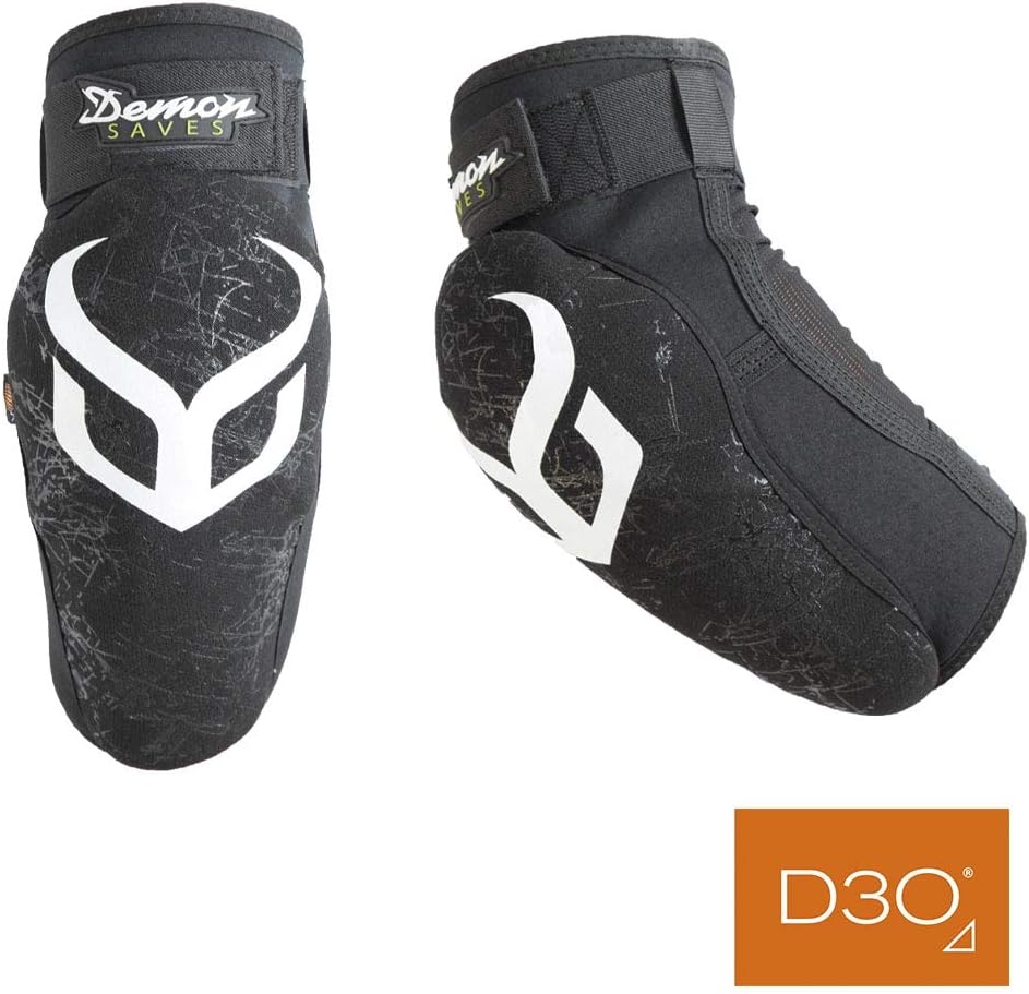 DEMON UNITED Hyper X D3O Elbow Pads- Mountain Bike Elbow Pads w/ D30 Impact Technology