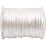 Promise Babe White Satin Rattail Cord for Necklace 75m DIY Craft Supplies Line