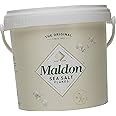 Maldon Salt Company Maldon Salt, Sea Salt Flakes, Resealable Tub, Kosher, Natural, Handcrafted, Gourmet, Pyramid Crystals, 3.08 Pound (1.4 kg)
