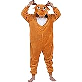 Yemnut Halloween Christmas Unisex Kids Flannel Cosplay Onesie Costume Outfit Suit for Girls and Boys