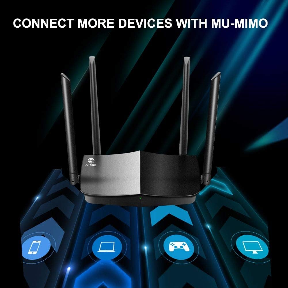 Juplink Wi-Fi Router-AX1800 Wi-Fi 6 Router,Dual Band AX Router Supporting OFDMA,MU-MIMO,Beamforming&Smart Connect,Wi-Fi Easy Mesh Router with 1x Gigabit WAN Port,4X Gigabit LAN Ports,WPA3 (2020d): Electronics