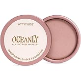 ATTITUDE Oceanly Eyeshadow, EWG Verified, Single Shimmer Cream Eyeshadow, Plastic-Free, Vegan Beauty and Makeup, Pretty in Pink, 0.16 Fl Oz