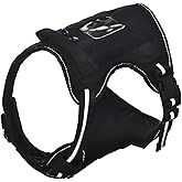 Amazon Basics No-Pull Dog Harness, Adjustable Front Clip, Escape Proof Tactical Vest, X-Large, Black