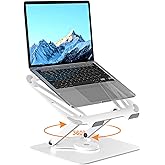 Suptek Adjustable Laptop Stand for Desk，Ergonomic Notebook Stand with Heat-Vent，Portable Aluminum Laptop Holder Compatible wi