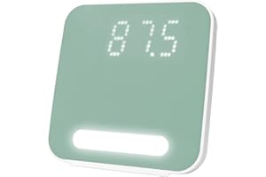 HANNLOMAX HX-152CR Alarm Clock Radio, PLL AM/FM Radio, Digital Clock with Dual Alarm, Night Light. (Green)