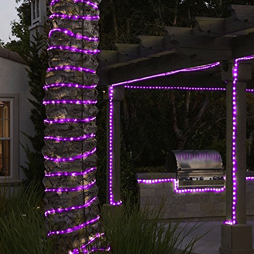 100 LEDs Solar Rope String Lights,WONFAST Waterproof 39ft/12M Copper Wire Outdoor Tube Fairy String Lights for Christmas Garden Yard Path Fence Tree Backyard (Purple) - Thumbnail 3