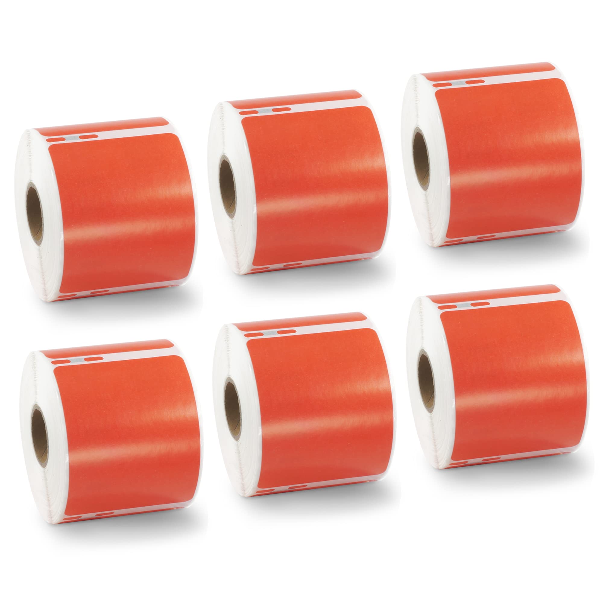 BETCKEY - 6 Rolls Red Multi-Purpose Labels Compatible with DYMO 99015(S0722440), 54mm x 70mm, 2400 Colored Labels Compatible with DYMO LabelWriter 450, 4XL, NOT Fit 550 or 5XL