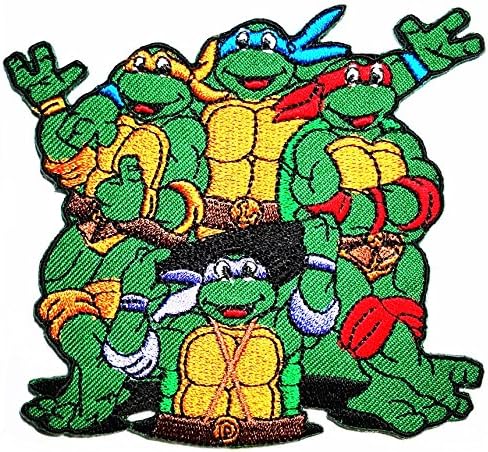 Teenage Mutant Ninja Turtles Cartoon 3.3 x 3.9 inches patch Jacket T- shirt Patch Sew Iron on Embroidered Badge Sign Costum