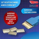 Footprint 1.5 in Scutch Chisel and Combs Set with Drop Forged Handle view 5