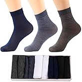 Leadigol 10 Pairs Mens Ultra Thin Dress Socks,Soft Sheer Business Socks,Ultra Thin Breathable Ankle Socks,Silk Sheer Dress Socks