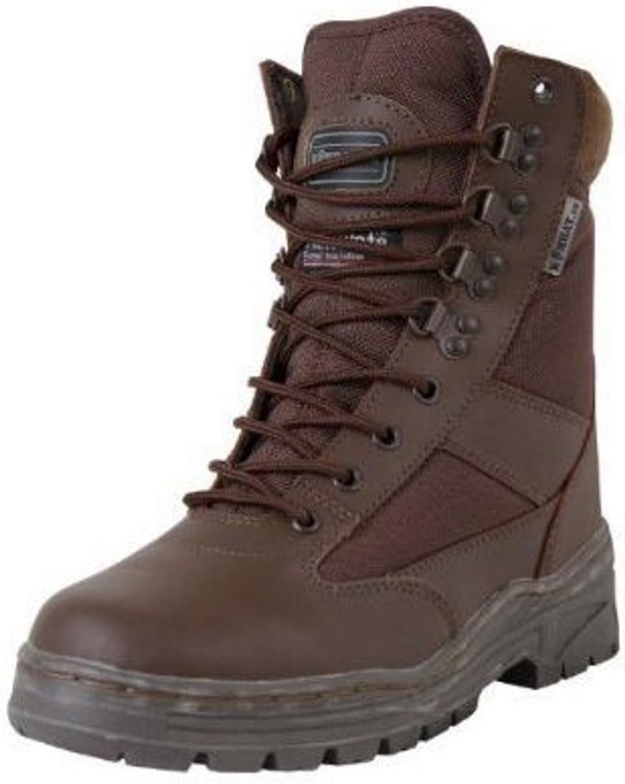Kombat UKMens Combat Military Army Patrol Hiking Cadet Work Brown Leather Boot All Sizes (UK 12)