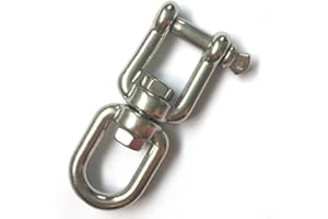 jingyi Marine Mooring Stainless Steel 316 Jaw and Eye Swivel Ring Choose from 1/4" to 1/2",Silver Tone
