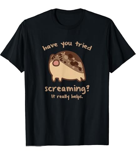 Amazon.com: Black Rain Frog Moods, Grumpy Black Desert Rain Frog T