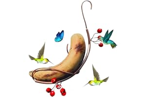 LOYANGER Butterfly Banana Feeder, Outdoor Banana Hammock, Attracts Butterflies, Birds & Bees, Hanging Garden Decor, Hangable Butterfly Feeders Stand for Garden, Backyard(Size:1pcs)