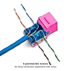 trueCABLE Cat5e Keystone Jack, Unshielded (UTP), 90