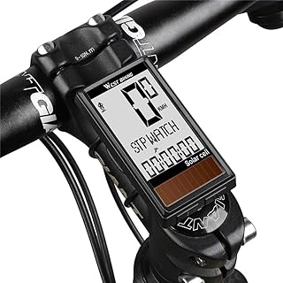 Lixada Fahrradcomputer Kabellos Solarzelle 5 Sprachen Drahtlose Auto EIN/AUS wasserdichte Hintergrundbeleuchtung Radfahren Kilometerzähler