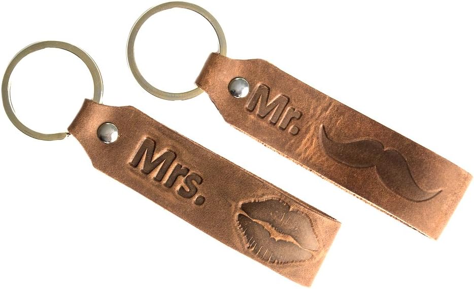 ANKERPUNKT Keyring Keychain Mr. Mrs. Leather Made in Germany