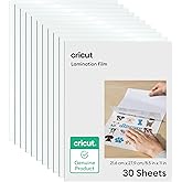 Cricut® Lamination Film - 8.5 in x 11 in (30 Count) - 15 Holographic + 15 Transparent Laminate Sheets - Adds a Protective, UV