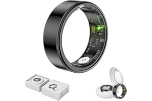 WEYRINICE Smart Ring Health Tracker, Anillo Inteligente para Hombre, Health Rings for Women & Men, Long Lasting Batteries Sleep Ring (Black, 11)