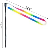 Cretty-Meet 2pcs Cat Wand Interactive Toy Rainbow Ribbon Teaser view 5