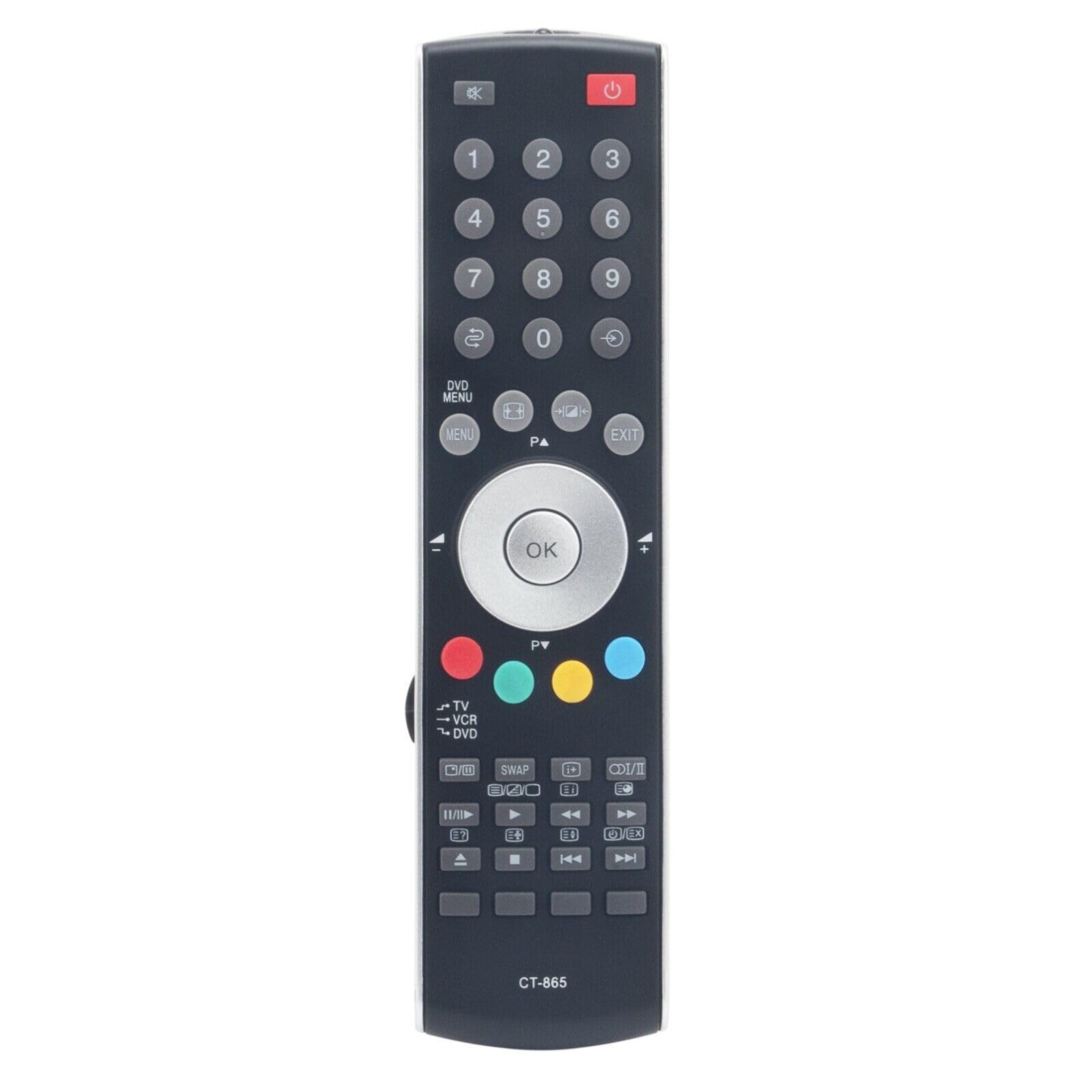 CT-865 Replace Remote Control - VINABTY CT 865 Remote Control for Toshiba TV 19W300PG 20W300PG 23WL56G 20VL63B 27WL46B 32WL66P 20WL56B 30WL46B CT865 Remote Controller