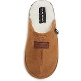 Lucky Brand Boy's Micro-Suede Scuff Slippers, Kids House Shoes with Plush Lining