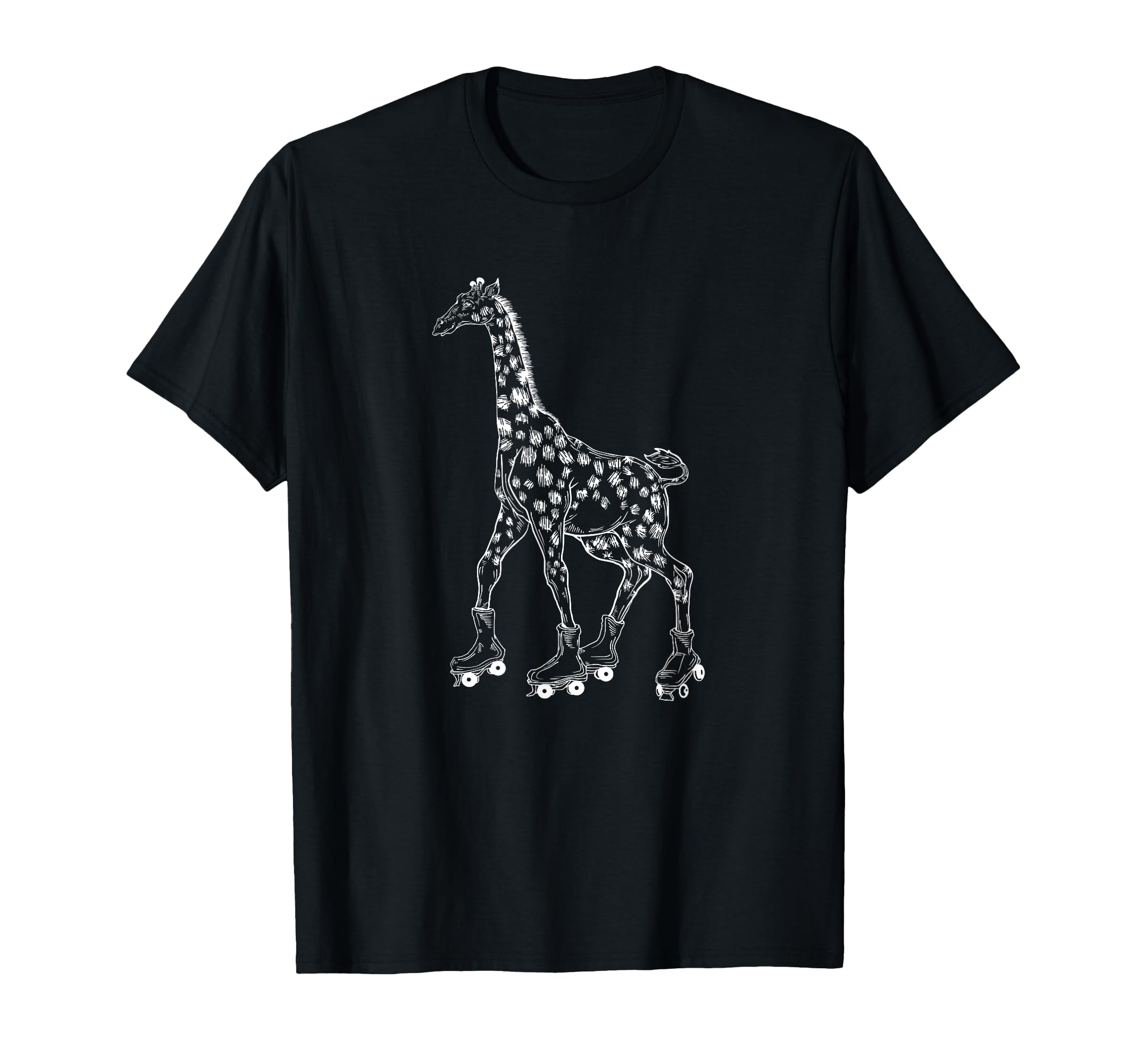 Giraffe Skating Roller Skates Cool Animal Funny Derby Skater T-Shirt
