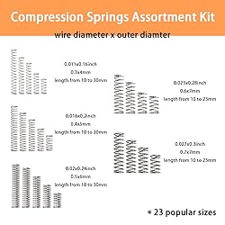Dianrui 300PCS Compression Springs Assortment Kit