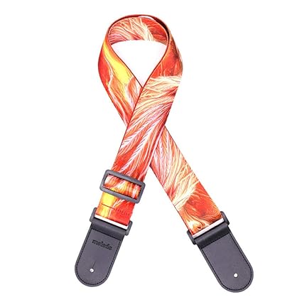 ThreeCatPrinted Guitar Strap Fluorescent Printed Acoustic Guitar Strap