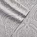 1500 Supreme Collection Queen Sheet Sets Paisley Gray - Luxury Hotel Bed Sheets and Pillowcase Set for Queen Mattress - Extra Soft, Elastic Corner Straps, Deep Pocket Sheets, Queen, Paisley Gray