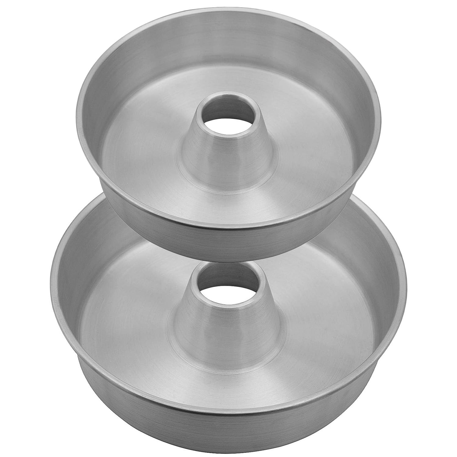 Space Home - Set of 2 Aluminium Non-Stick Savarin Mould - Ring Cake Tin - Diameter 24 and 28 cm