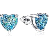 Onnzin Titanium Heart Earrings for Women Girls Hypoallergenic Pure Titanium Implant Grade Earrings for Sensitive Ears,Surgical Stainless Steel Stud Earrings Valentine’s Day Jewelry Gift