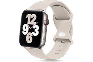 STG Sport Silicone Band Compatible with Apple Watch Band 38mm 40mm 41mm 42mm 44mm 45mm 49mm S/M M/L iWatch Ultra 2/Ultra Series 9/8/7/6/5/4/3/2/1 SE Women Men (38/40/41mm S/M, Starlight)