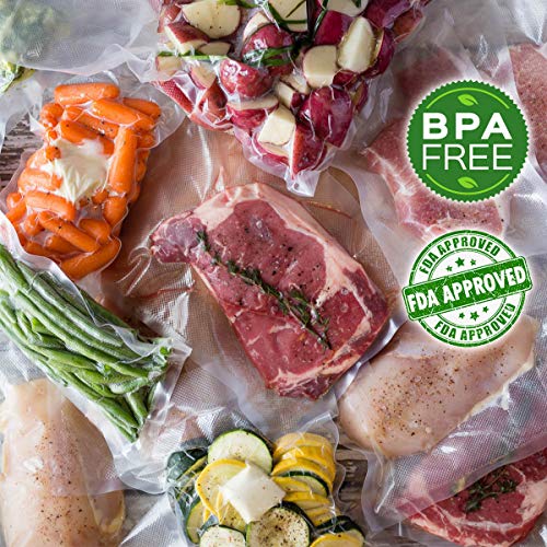 ULTTY Vacuum Sealer Bags for Food Saver - Suitable all Popular Vacuum Sealers, 100% BPA-Free | 2 Vacuum Sealer Rolls 8 inch X 10ft & 11 inch X 10ft