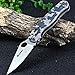 Ganzo Firebird - ACU Camouflage Machined G10 Fiber Glass Anti-Slip Handle Scales Steel Liner Lock Folding Tactical Survival Knife Blade with Clip, Carrying Pouch