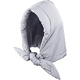 Winter Down Hood Hat Hooded Scarf Hat Extra Warm Tie Under Chin for Women Girls