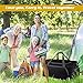 OXA Lightweight Foldable Travel Duffel Bag with Shoes Bag, Black